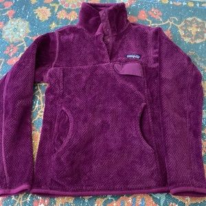 Patagonia lightweight synchilla snap fleece purple xxs